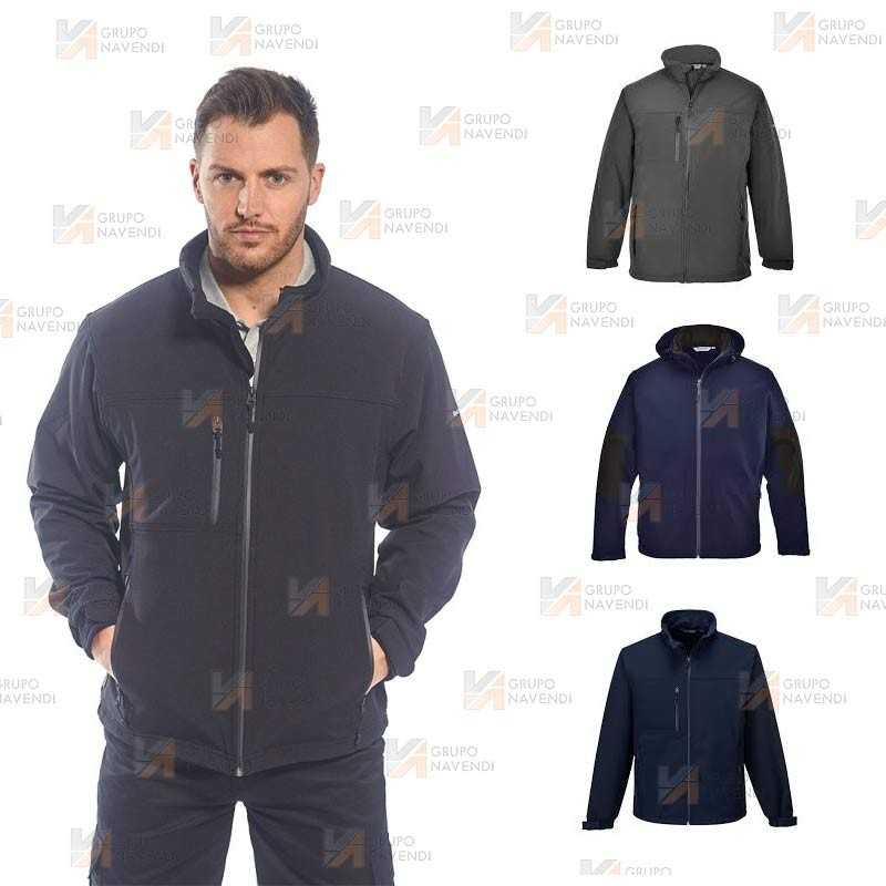 Chaqueta softshell de triple capa muy grueso y grandes tallas