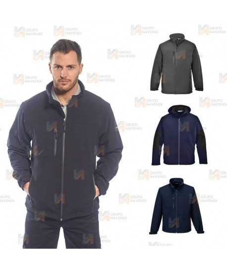 Chaqueta softshell de triple capa muy grueso y grandes tallas