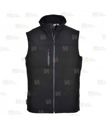 Chaleco softshell de 3 capas impermeable color negro