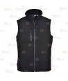 Chaleco softshell de 3 capas impermeable color negro