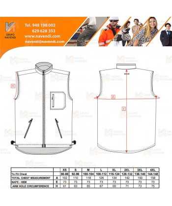 Chaleco reversible con forro polar interior