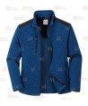 Chaqueta polar bicolor gruesa con refuerzos en hombros
