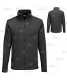 Chaqueta polar bicolor gruesa con refuerzos en hombros