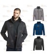 Chaqueta polar bicolor gruesa con refuerzos en hombros