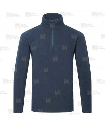 Jersey polar de trabajo con media cremallera y tejido ecológico color azul marino