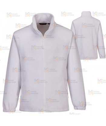 Chaqueta polar unisex de peso medio color blanco