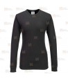 Camiseta térmica de manga larga color negro para Mujer