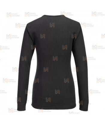 Camiseta térmica de manga larga color negro para Mujer