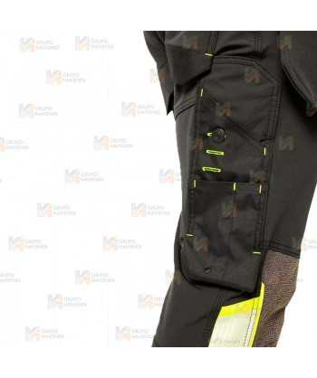 Pantalón de trabajo Strech de corte entallado con refuerzos y bolsillos desmontables