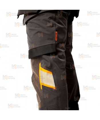 Pantalón de trabajo Strech de corte entallado con refuerzos y bolsillos desmontables