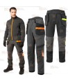 Pantalón de trabajo Strech de corte entallado con refuerzos y bolsillos desmontables