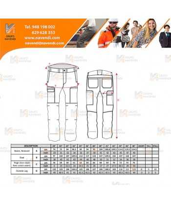 Pantalón laboral con tejido elástico muy suave