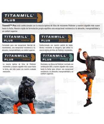 Pantalón laboral con tejido RipStop elástico muy resistente