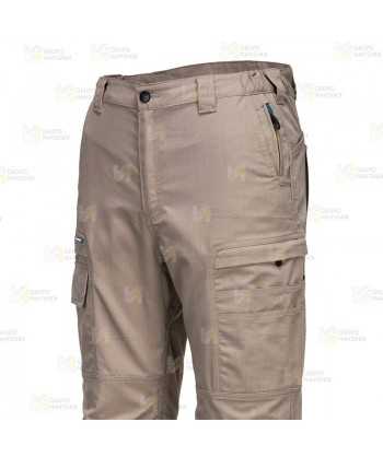 Pantalón laboral con tejido RipStop elástico muy resistente color arena