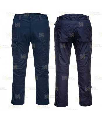 Pantalón laboral con tejido RipStop elástico muy resistente color marino