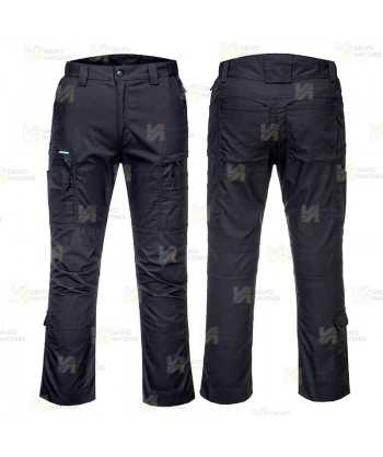 Pantalón laboral con tejido RipStop elástico muy resistente color negro