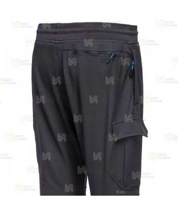 Pantalón laboral, elástico con diseño deportivo color negro