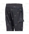 Pantalón laboral, elástico con diseño deportivo color negro