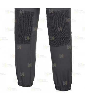 Pantalón laboral, elástico con diseño deportivo color gris oscuro