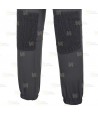 Pantalón laboral, elástico con diseño deportivo color gris oscuro