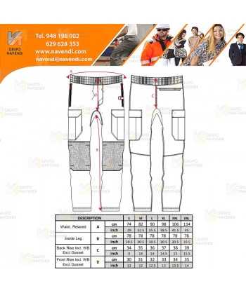 Pantalón laboral, elástico con diseño deportivo color gris oscuro