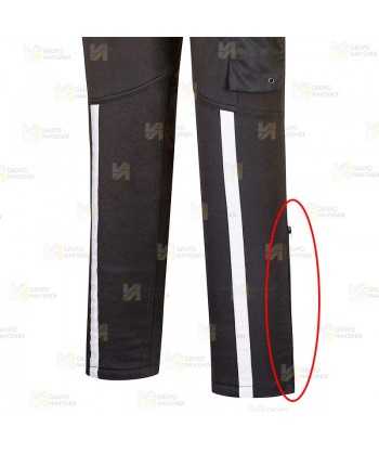 Pantalón laboral, elástico con bolsillos desmontables color negro