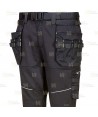 Pantalón laboral, elástico con bolsillos desmontables color negro