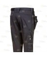 Pantalón laboral, elástico con bolsillos desmontables color negro