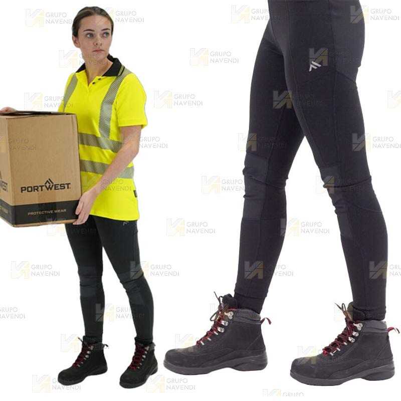 Pantalón laboral, elástico muy ajustado para mujer color negro