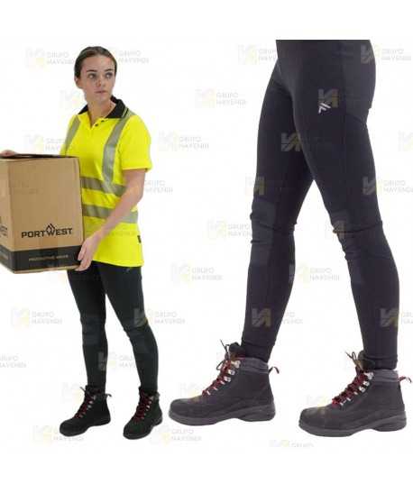 Pantalón laboral, elástico muy ajustado para mujer color negro