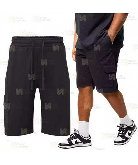 Bermuda laboral, elástico con hechura deportiva color negro