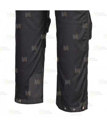 Pantalón con refuerzos, elástico especial para uso con arnés color negro