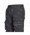 Pantalón con refuerzos, elástico especial para uso con arnés color negro