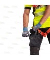 Pantalón con refuerzos, elástico especial para uso con arnés color negro
