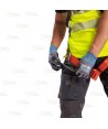 Pantalón con refuerzos, elástico especial para uso con arnés color negro
