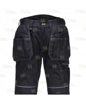 Pantalón con forro para frio extremo con bolsillos desmontables, color negro