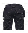 Pantalón con forro para frio extremo con bolsillos desmontables, color negro