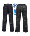 Pantalón con forro para frio extremo y con refuerzos, color negro