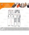 Pantalón elástico, muy resistente con bolsillos desmontables, color gris y negro