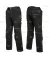 Pantalón elástico, con refuerzos muy ligero pero resistente, color gris y negro