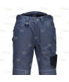 Pantalón elástico, con refuerzos muy ligero pero resistente, color gris y negro