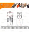 Pantalón elástico, con refuerzos muy ligero pero resistente, color gris y negro