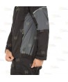 Chaqueta de trabajo bicolor ergonómica y muy resistente color negro y gris