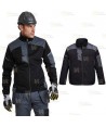 Chaqueta de trabajo bicolor ergonómica y muy resistente color negro y gris