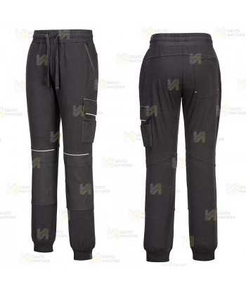 Pantalón laboral con refuerzos en rodillas y diseño deportivo