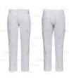 Pantalón ecológico de trabajo, elástico y multibolsillos color blanco