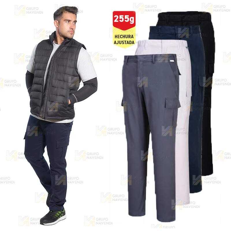 Pantalón ecológico de trabajo, elástico y multibolsillos