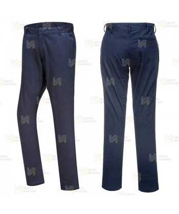 Pantalón ecológico de trabajo, elástico Slim color azul marino
