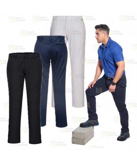 Pantalón ecológico de trabajo, elástico Slim