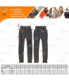 Pantalón laboral desmontable 3 en 1, multibolsillos con refuerzos